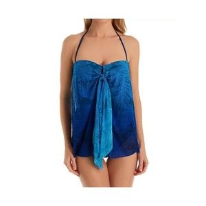 LAUREN RALPH LAUREN Women s Blue Ombre Stretch MESH Convertible Sweetheart One P